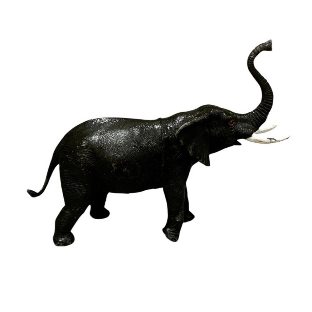 Vintage 1987 TM Large Plastic Elephant Toy 80s Jungle Animal Figure